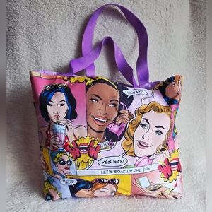 New limited-edition ESTEE LAUDER Tote Comic vintage Beach Shopper Bag Size 12x17